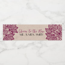 Saludos al nuevo señor y la Sra. Water Bottle Labe