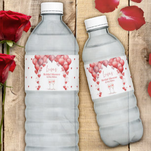 Etiqueta Para Botella De Agua Saludos para amar a la novia de San Valentín