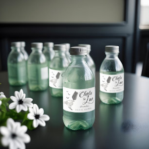 Etiqueta Para Botella De Agua Saludos para amar a Skeleton con ducha de novias g