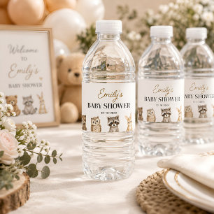 Etiqueta Para Botella De Agua Salvaje Fiesta de Baby Shower Safari de Género N
