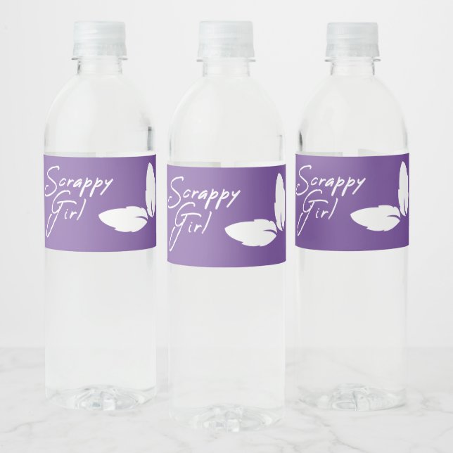 Etiqueta Para Botella De Agua Scrappy Chica (Botellas)