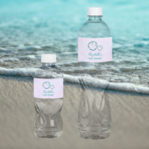 Etiqueta Para Botella De Agua Seashell Baby Shower