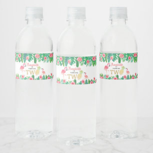 Etiqueta Para Botella De Agua Segundo cumpleaños de los Chicas de Summer Beach L
