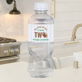 Etiqueta Para Botella De Agua Segundo cumpleaños del fútbol de todas las estrell