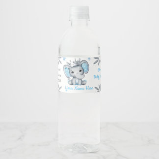 Etiqueta Para Botella De Agua Sello de agua de la corona de plata azul para el e
