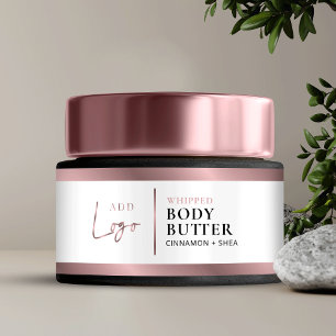 Etiqueta Para Botella De Agua Sello de Jar Cosmético Elegante Rosa de Oro de Bro