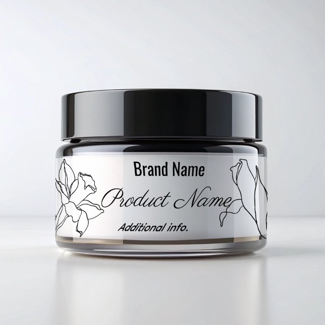 Etiqueta Para Botella De Agua Sencillo Negro Y Blanco Elegante (Subido por el creador)