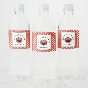 Etiqueta Para Botella De Agua Sesame Street Elmo - Botella de agua para el pri