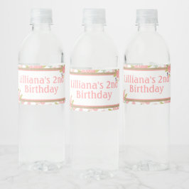 Etiqueta Para Botella De Agua Shabby Chic Birthday Party Suministra frascos