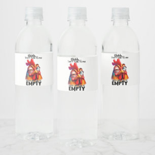 Etiqueta Para Botella De Agua Shh... No me hables hasta que mi taza esté vacía!