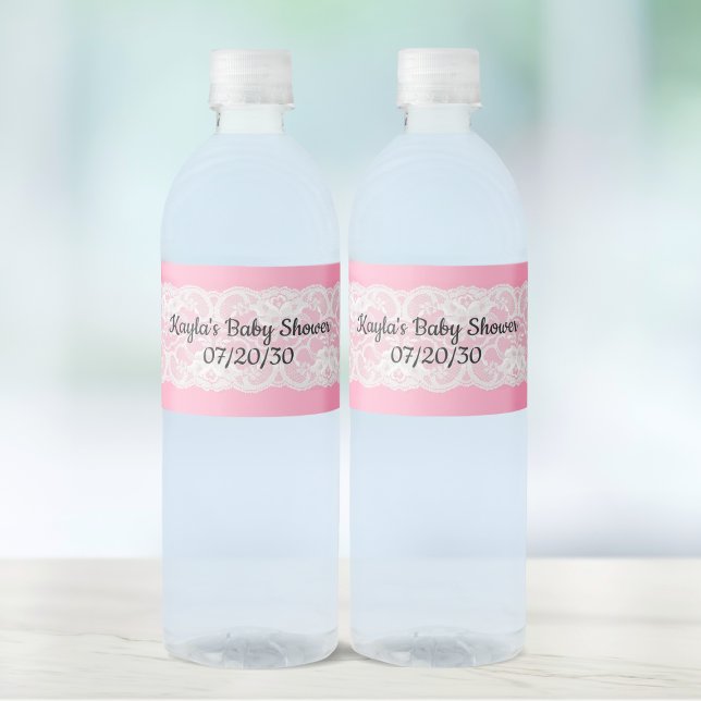Etiqueta Para Botella De Agua Shower rosa (Subido por el creador)