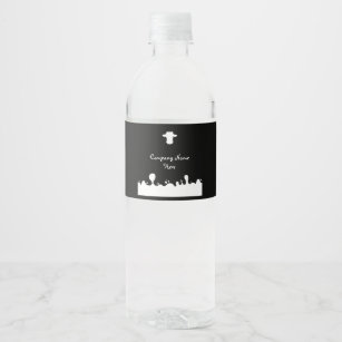 Etiqueta Para Botella De Agua Silhouette de vaca lechera