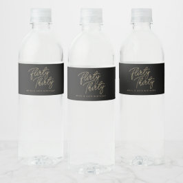 Etiqueta Para Botella De Agua Simple Flirty Moderno Treinta Cumpleaños Personali
