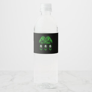 Etiqueta Para Botella De Agua Skeleton Hands Classic Design