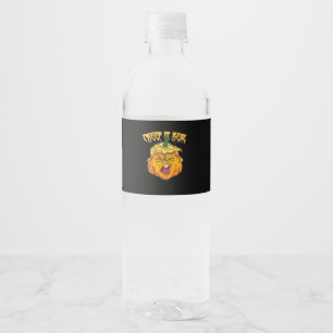 Etiqueta Para Botella De Agua Skeleton manos Rótulo de corazón retro disfraz de