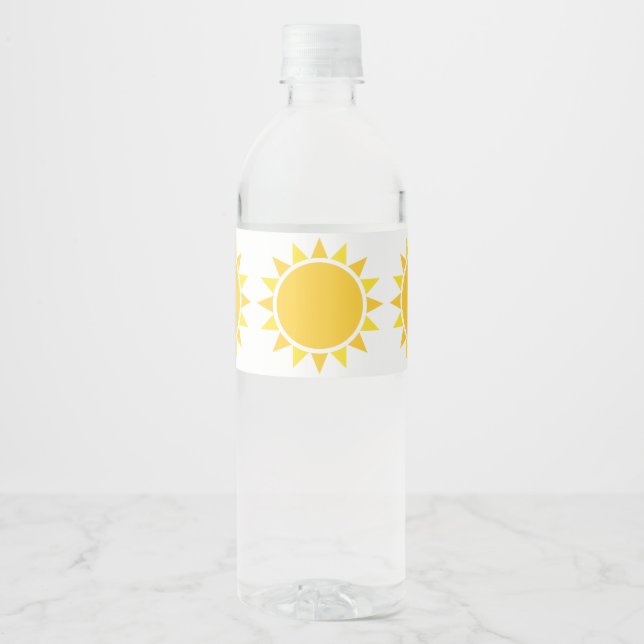 Etiqueta Para Botella De Agua Sol (Anverso)