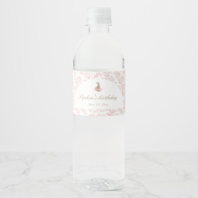 Etiqueta Para Botella De Agua Some Bunny Birthday Water Bottle (Anverso)
