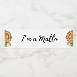 Etiqueta Para Botella De Agua Soy un palo redondo clásico de máscaras faciales p