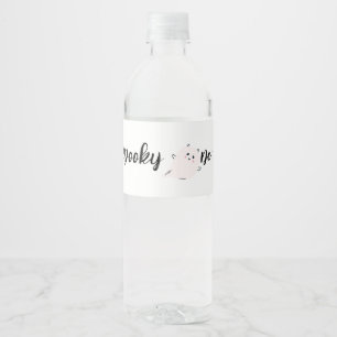 Etiqueta Para Botella De Agua Spooky One   Primer cumpleaños de Halloween   Cala