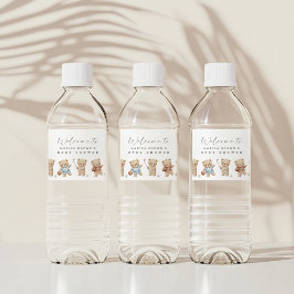 Etiqueta Para Botella De Agua Sports bear baby shower, we can bearly wait