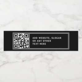 Etiqueta Para Botella De Agua Sube tu propio código QR y texto personalizable