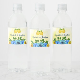 Etiqueta Para Botella De Agua Sunny Lemon Floral Boda