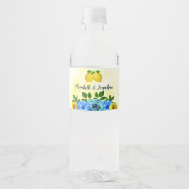 Etiqueta Para Botella De Agua Sunny Lemon Floral Boda