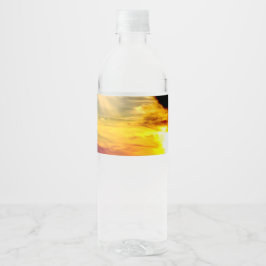 Etiqueta Para Botella De Agua Sunset