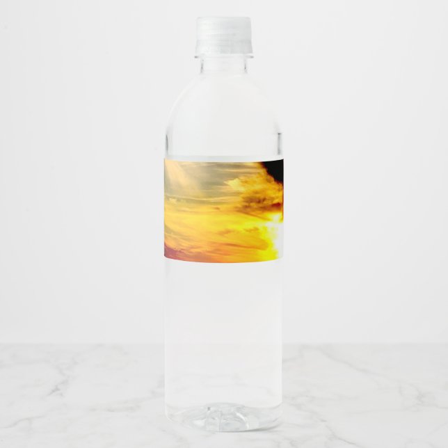 Etiqueta Para Botella De Agua Sunset (Anverso)