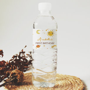 Etiqueta Para Botella De Agua Sunshine First Trip Etiqueta de botella de agua Cu