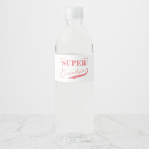 Etiqueta Para Botella De Agua Super Abuelo