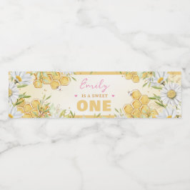 Etiqueta Para Botella De Agua Sweet One Bumblebee Primera fiesta de cumpleaños d