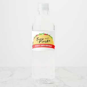 Etiqueta Para Botella De Agua Taco 'Bout A Fiesta