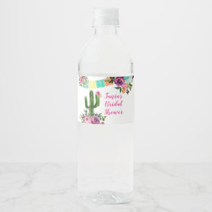 Etiqueta Para Botella De Agua Taco mexicano colorido sobre botella de agua de am