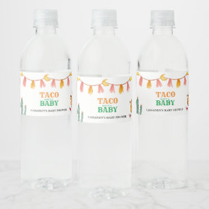 Etiqueta Para Botella De Agua Taco sobre favores de Baby Mexican Baby Shower