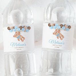 Etiqueta Para Botella De Agua Teddy Bear Baby Shower Apenas podemos esperar