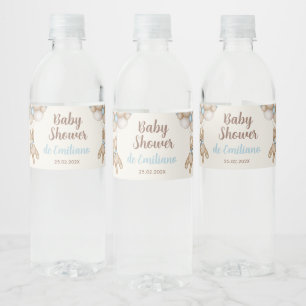 Etiqueta Para Botella De Agua Teddy Bear Baby Shower Boy