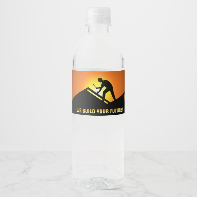 Etiqueta Para Botella De Agua Tejado (Anverso)