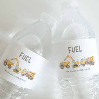 Etiqueta Para Botella De Agua Tema de construcción