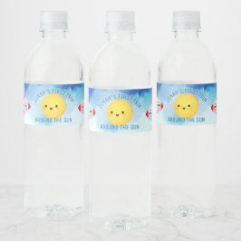 Etiqueta Para Botella De Agua Tema espacial Cohete del espacio ultraterrestre Pr