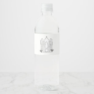 Etiqueta Para Botella De Agua Templo LDS Salt Lake City simple mormón moderno