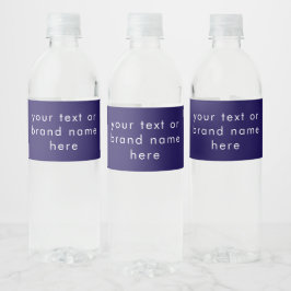 Etiqueta Para Botella De Agua Texto de Marca Comercial Personalizada Profesional