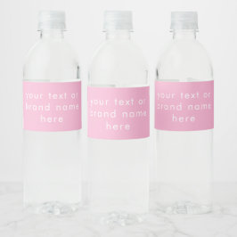 Etiqueta Para Botella De Agua Texto de marca comercial personalizada profesional