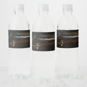 Etiqueta Para Botella De Agua tirador negro