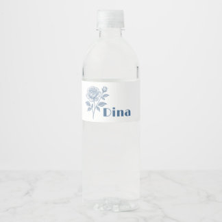 Etiqueta Para Botella De Agua Toalla azul