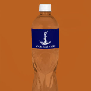 Etiqueta Para Botella De Agua Tope nautico vintage