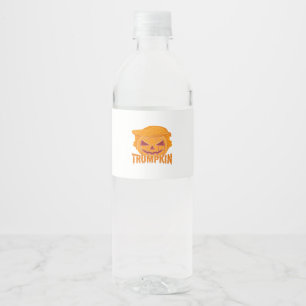 Etiqueta Para Botella De Agua Trumpkin Classic - Estilo del presidente de la cal
