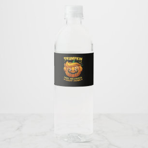 Etiqueta Para Botella De Agua Trumpkin Halloween: Haz que Halloween vuelva a ser
