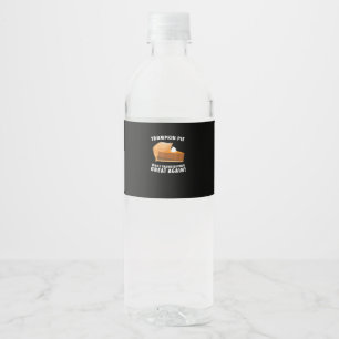 Etiqueta Para Botella De Agua Trumpkin Pie hace que el día de Acción de Gracias