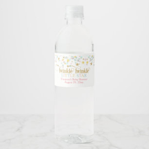Etiqueta Para Botella De Agua Twinkle Twinkle Pequeña Estrella Género Bebé neutr